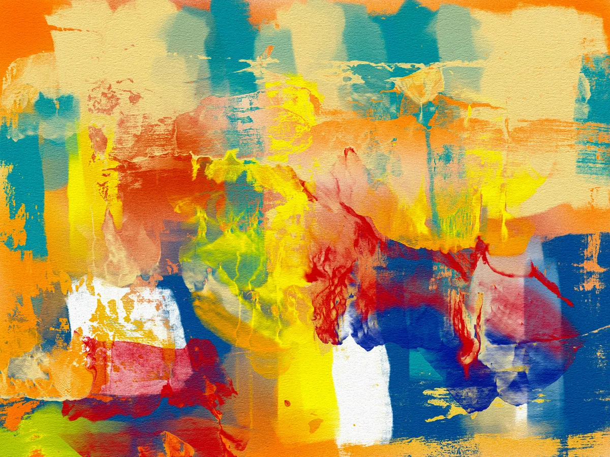 لوحة فنية بألوان مشبعة وضربات فرشاة تحاكي أسلوب Midjourney v7 في توليد ذكاء اصطناعي للصور